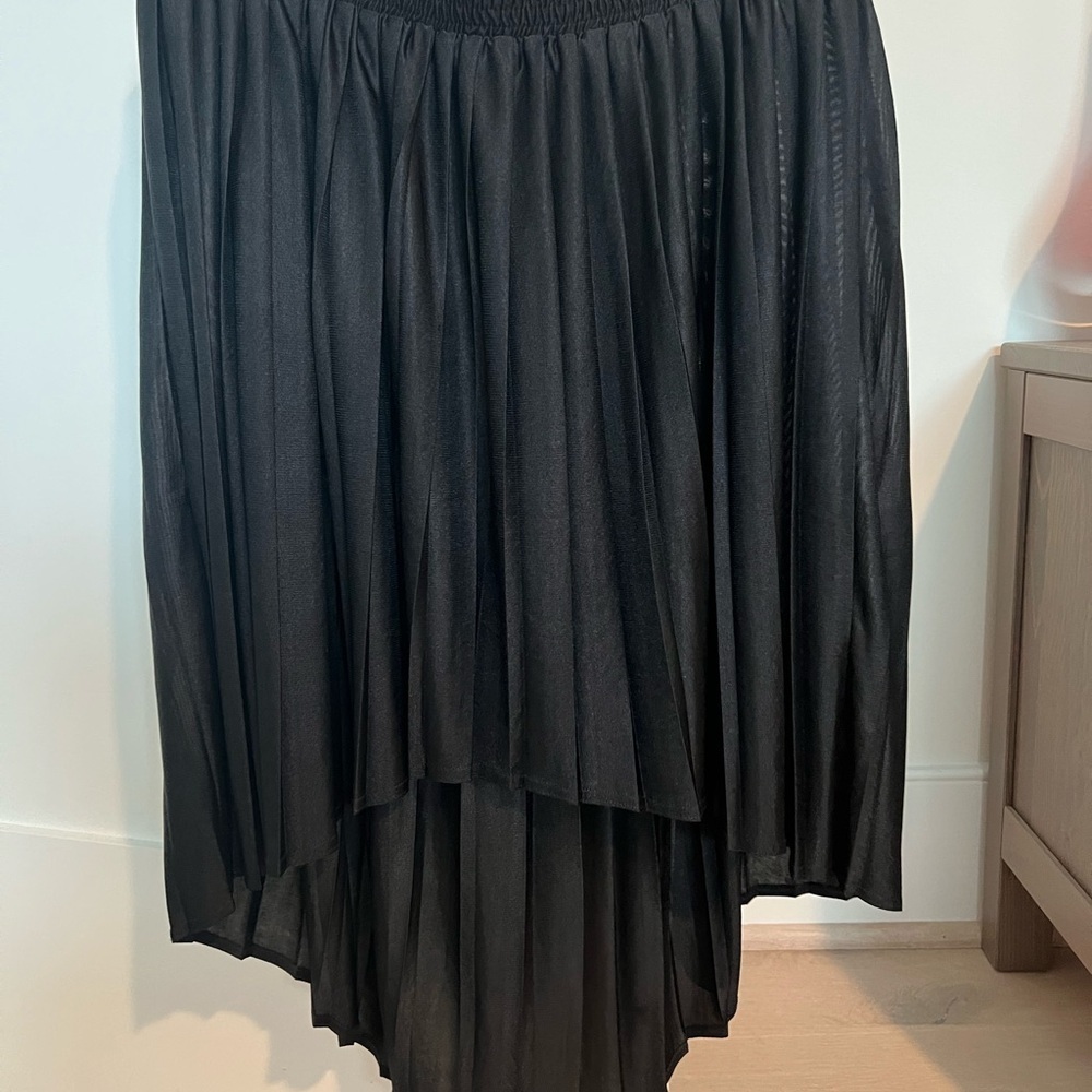 Topshop Black High-Low A-Line Skirt Cocktail